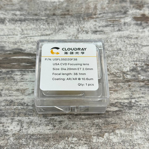 Лінза Cloudray FocusPro ZnSe 20мм f38.1мм — преміум оптика для лазерного верстата