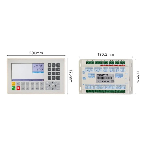 Контролер Ruida RDC6445S для CO2 лазерного верстата — система керування 4 осі, USB, LAN, дисплей 5" TFT