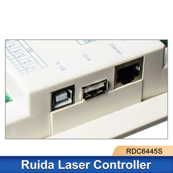 Контролер Ruida RDC6445S для CO2 лазерного верстата — система керування 4 осі, USB, LAN, дисплей 5" TFT