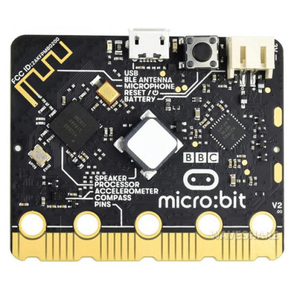 Контролер BBC Micro:bit V2.2 ARM Cortex M4 з Bluetooth, плата для навчання і розробки