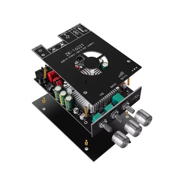 Аудіо підсилювач потужності звуку HiFi 2x160Вт Bluetooth 5.0 TD5182A, ZK-1602T