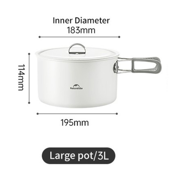 Каструля із керамічним антипригарним покриттям Naturehike CNK2450CF013, 3 л, алюміній
