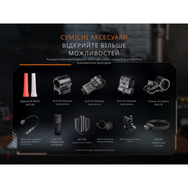 Ліхтар туристичний вологозахищений Fenix TK21R