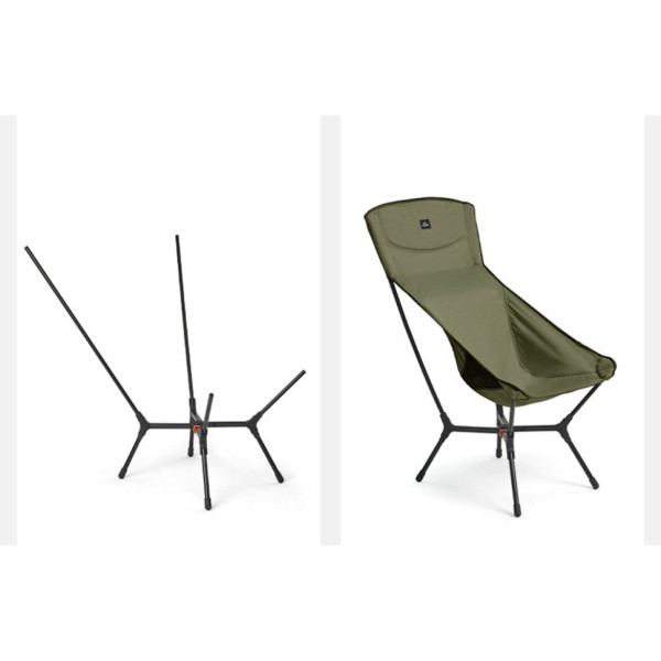 Стілець складаний ультралегкий Naturehike CNK2550JJ013 Yamami YL01, розмір L, алюміній, сірий