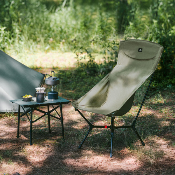 Стілець складаний ультралегкий Naturehike CNK2550JJ013 Yamami YL01, розмір L, алюміній, сірий