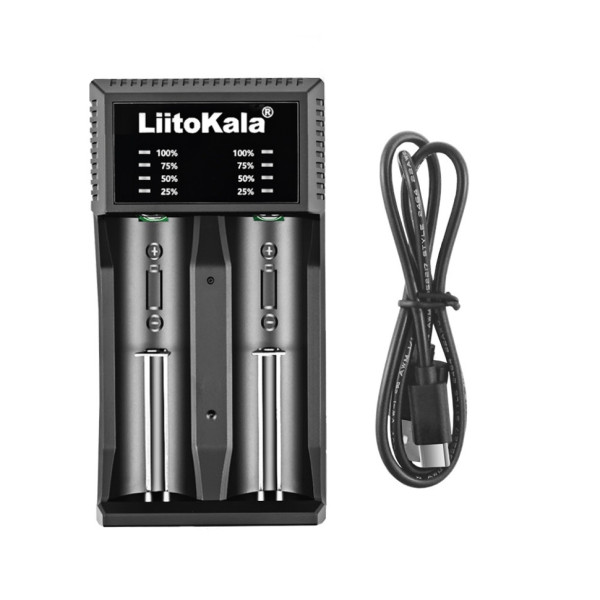 Зарядний пристрій Liitokala Lii-C2, Ni-Mh/Li-ion/Li-Fe, Micro USB, LED (Lii-C2)